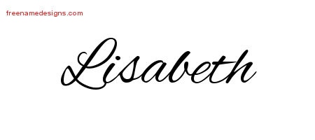 Cursive Name Tattoo Designs Lisabeth Download Free