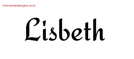 Calligraphic Stylish Name Tattoo Designs Lisbeth Download Free