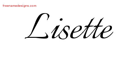 Calligraphic Name Tattoo Designs Lisette Download Free