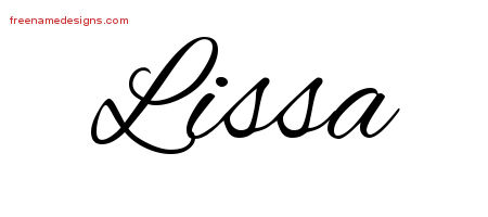 Cursive Name Tattoo Designs Lissa Download Free