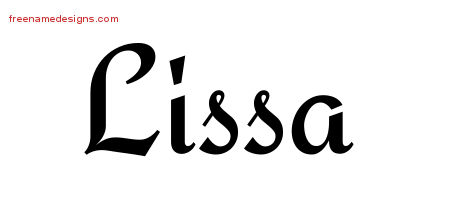 Calligraphic Stylish Name Tattoo Designs Lissa Download Free