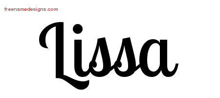 Handwritten Name Tattoo Designs Lissa Free Download