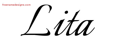 Calligraphic Name Tattoo Designs Lita Download Free