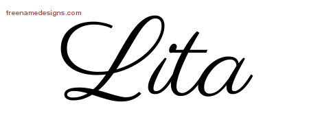 Classic Name Tattoo Designs Lita Graphic Download