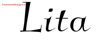 Elegant Name Tattoo Designs Lita Free Graphic