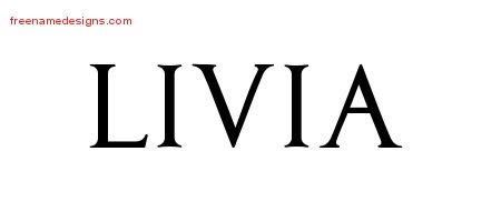 Regal Victorian Name Tattoo Designs Livia Graphic Download