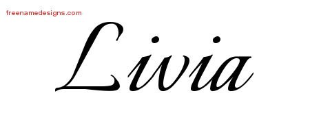 Calligraphic Name Tattoo Designs Livia Download Free