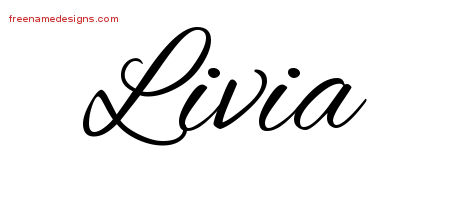 Cursive Name Tattoo Designs Livia Download Free