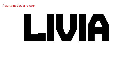 Titling Name Tattoo Designs Livia Free Printout
