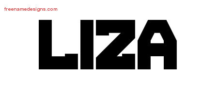 Titling Name Tattoo Designs Liza Free Printout
