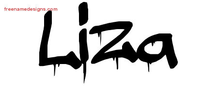 Graffiti Name Tattoo Designs Liza Free Lettering