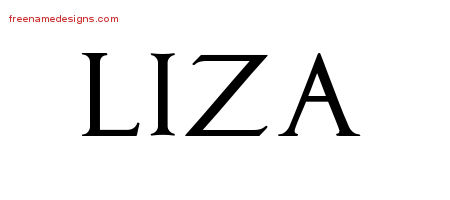Regal Victorian Name Tattoo Designs Liza Graphic Download