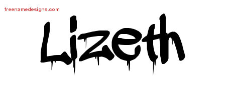 Graffiti Name Tattoo Designs Lizeth Free Lettering