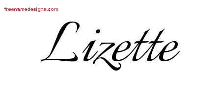 Calligraphic Name Tattoo Designs Lizette Download Free