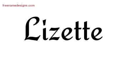 Calligraphic Stylish Name Tattoo Designs Lizette Download Free Calligraphic Stylish Name Tattoo Designs Lizette Download Free