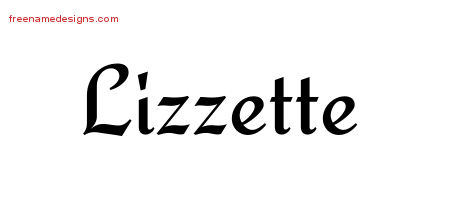 Calligraphic Stylish Name Tattoo Designs Lizzette Download Free