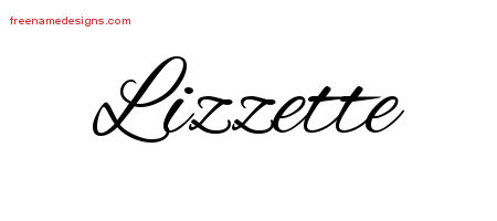 Cursive Name Tattoo Designs Lizzette Download Free