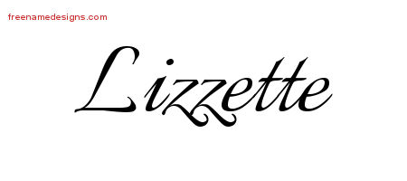 Calligraphic Name Tattoo Designs Lizzette Download Free