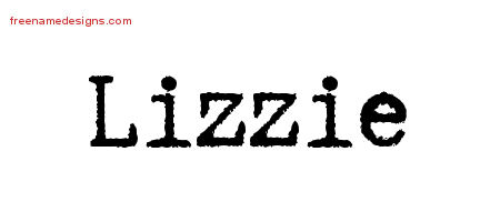 Typewriter Name Tattoo Designs Lizzie Free Download