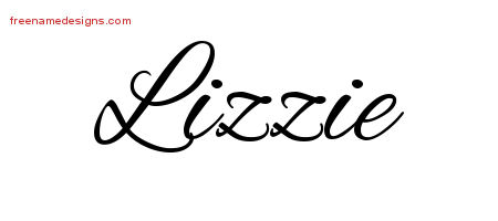 Cursive Name Tattoo Designs Lizzie Download Free