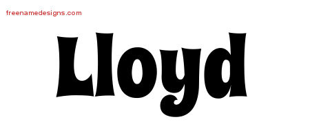 Groovy Name Tattoo Designs Lloyd Free