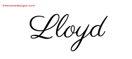 Classic Name Tattoo Designs Lloyd Printable