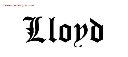 Blackletter Name Tattoo Designs Lloyd Printable