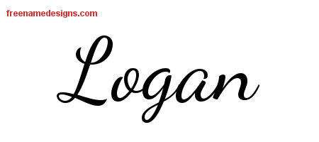 Lively Script Name Tattoo Designs Logan Free Printout