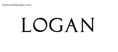 Regal Victorian Name Tattoo Designs Logan Printable