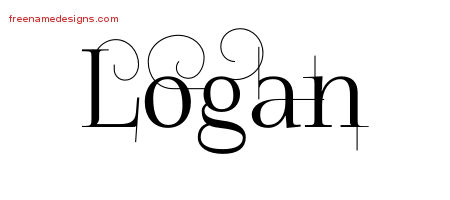 Decorated Name Tattoo Designs Logan Free