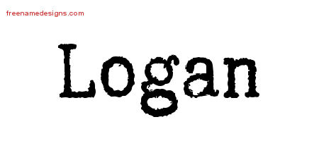 Typewriter Name Tattoo Designs Logan Free Download