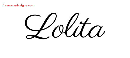 Classic Name Tattoo Designs Lolita Graphic Download