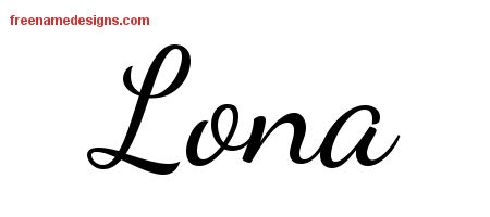 Lively Script Name Tattoo Designs Lona Free Printout