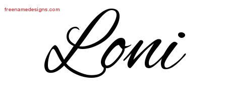 Cursive Name Tattoo Designs Loni Download Free