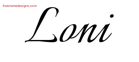Calligraphic Name Tattoo Designs Loni Download Free