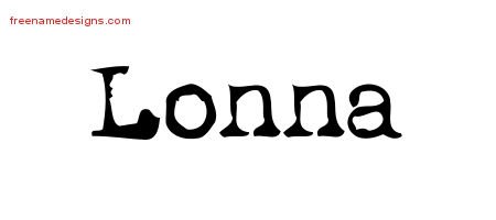 Vintage Writer Name Tattoo Designs Lonna Free Lettering