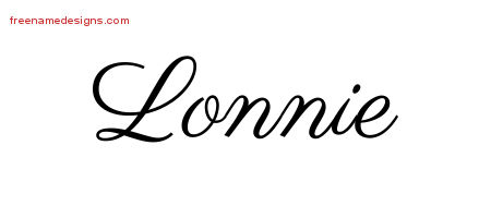 Classic Name Tattoo Designs Lonnie Printable