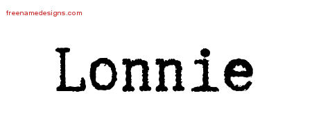 Typewriter Name Tattoo Designs Lonnie Free Printout