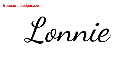 Lively Script Name Tattoo Designs Lonnie Free Printout