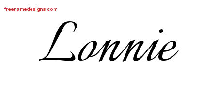 Calligraphic Name Tattoo Designs Lonnie Free Graphic