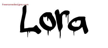 Graffiti Name Tattoo Designs Lora Free Lettering