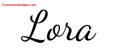 Lively Script Name Tattoo Designs Lora Free Printout