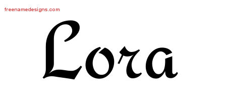 Calligraphic Stylish Name Tattoo Designs Lora Download Free