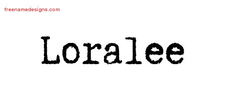 Typewriter Name Tattoo Designs Loralee Free Download