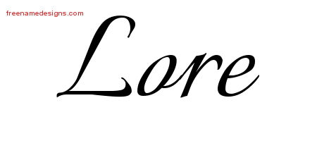 Calligraphic Name Tattoo Designs Lore Download Free