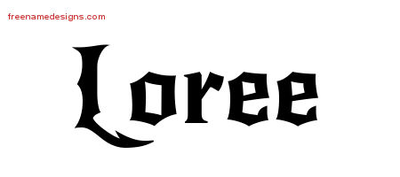 Gothic Name Tattoo Designs Loree Free Graphic