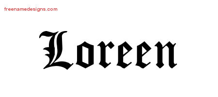 Blackletter Name Tattoo Designs Loreen Graphic Download