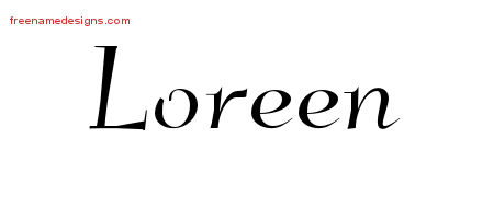 Elegant Name Tattoo Designs Loreen Free Graphic