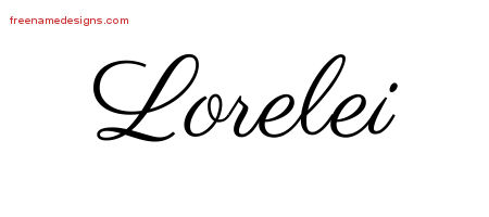 Classic Name Tattoo Designs Lorelei Graphic Download
