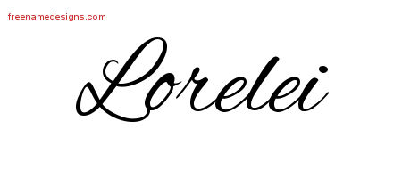 Cursive Name Tattoo Designs Lorelei Download Free